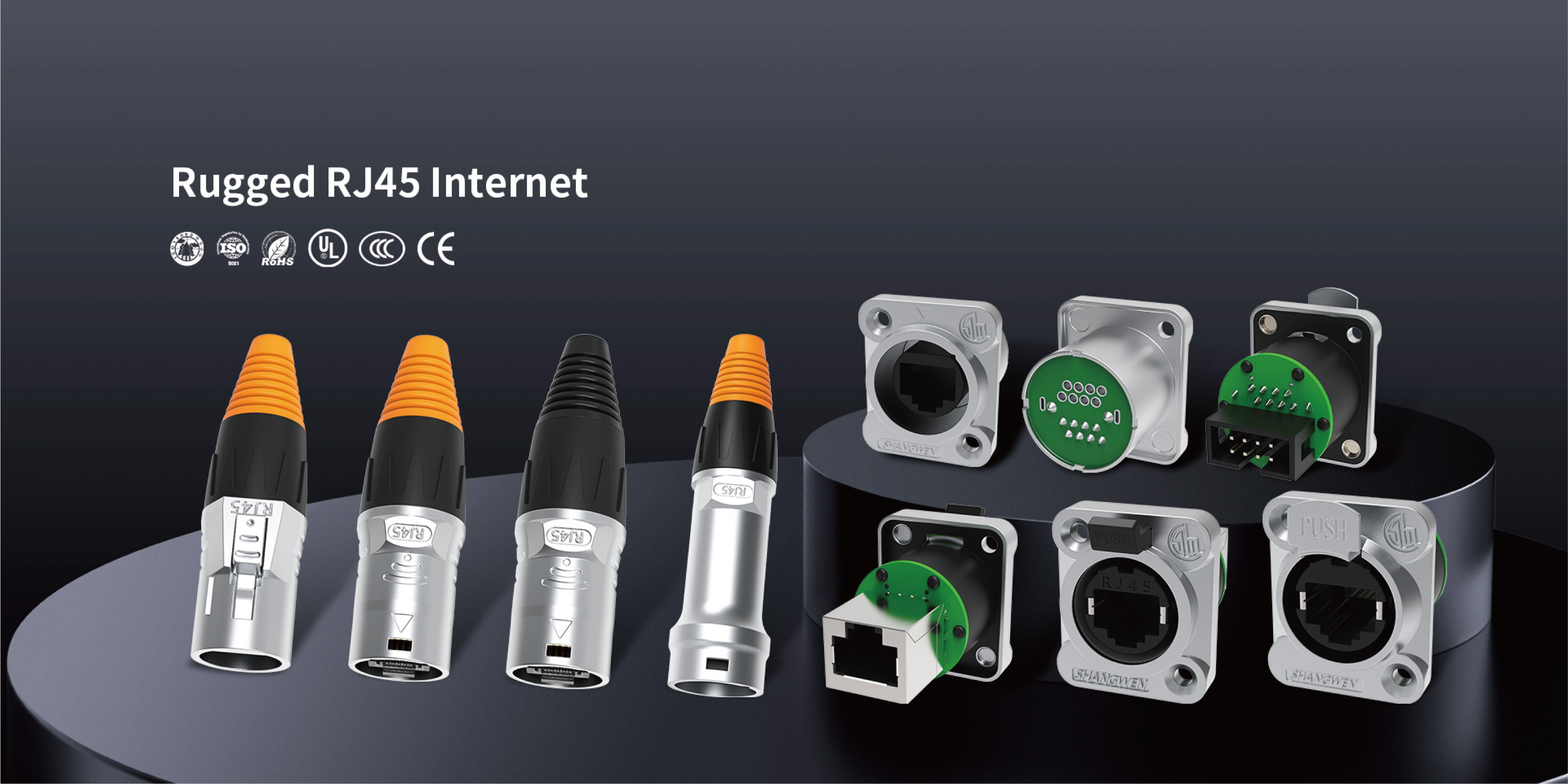 Conector de alimentação circular