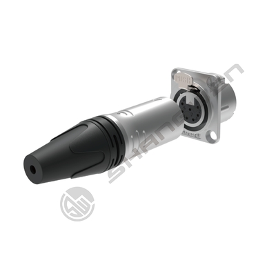 IP40 Indoor Audio Cable Plug 7-Pin XLR Female Socket Connector with 3.5mm Gold Conductor Shell Plating and High Durability