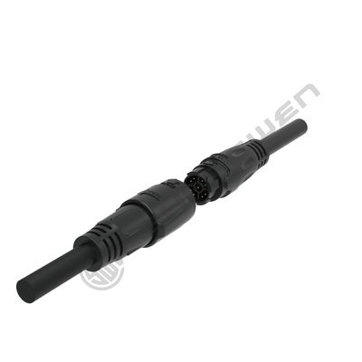 Self-locking Black Connection Industrial 9 Pin Cross Female Male Plug signal Connector M19 Self Locking 9 Core Panel