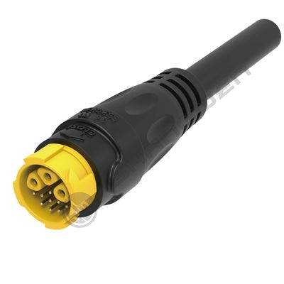 M19 Series Push-pull Self-locking Black Connection Industrial 3+9  Pin Female Male Plug  Power Signal Connector