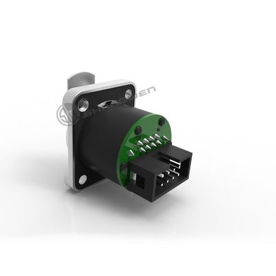 IP44 Rj45 Conector Industrial Soldador Masculino Fêmea 8pin Corno Plug Directo
