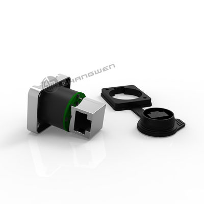 Rj45 Conector de chassi Ethernet feminino Industrial IP65 impermeável