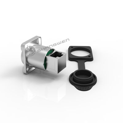 Conector feminino Rj45 elétrico à prova d'água Conector de chassi industrial exterior