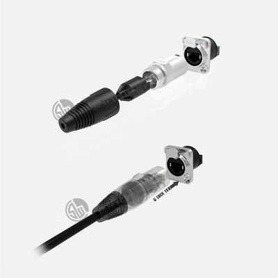 IP67 Conector de chassi Ethernet Rj45 à prova d'água