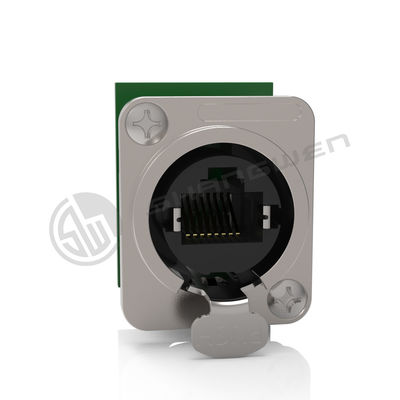 Cat 5e Rj45 Ethernet Conector de Chassis D Painel de Forma Industrial