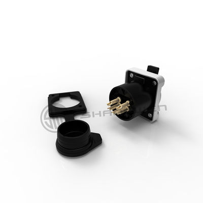 Conector de tomada à prova d'água de potência de áudio XLR 5 pin Microfone IP65
