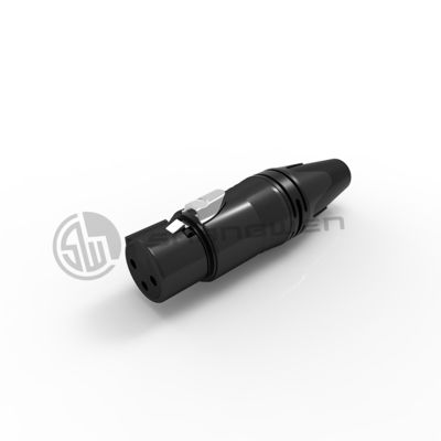 Conector XLR de vídeo 10A Invadível Fêmea 3 Pins Conector Plug