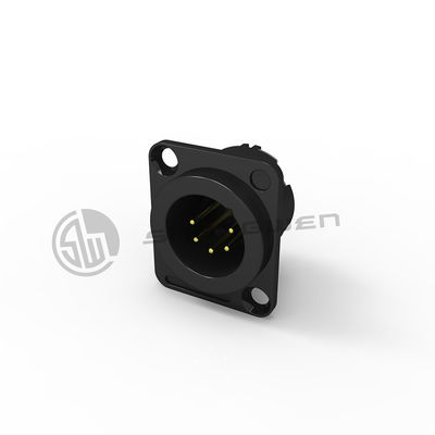 Industrial XLR Conector macho Socket Audio 5 Pin Conector Elétrico