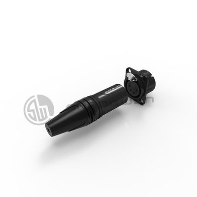 XLR Audio Power Conector de tomada feminina 4 pin Microfone IP40