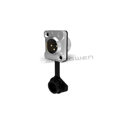 Conector de tomada à prova d'água de potência de áudio XLR 3 pin Microfone IP65