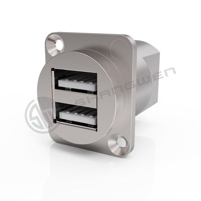 Ip65 Conector USB à prova d'água Painel montado Conector de cabo de dados de 4 pines