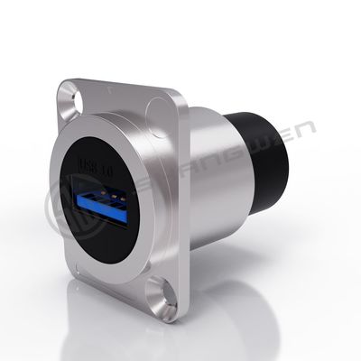 Conector de montagem de painel USB Ip65 impermeável 9 pin Conector USB para conversão de formato