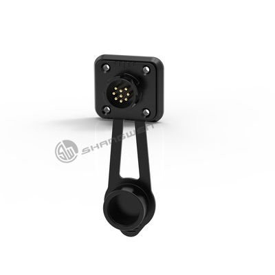 Conector industrial à prova d'água de 9 pinos Conector masculino de tomada IP67