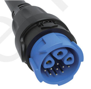 M19 Conector 12 pin Azul 20A Soldador Super moldado Alumínio Ligação Shell Nylon IP67