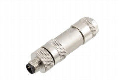 IP67 3/4pin M8 Plug montado em metal masculino reto com terminal industrial de parafuso