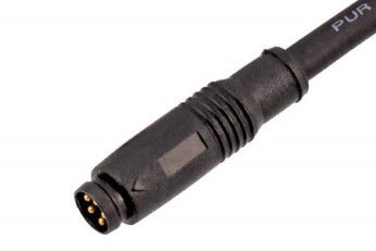 M8 Macho Direito Plug Overmolded Push-Pull 3/4A 5B IP67 Para Aplicações Industriais