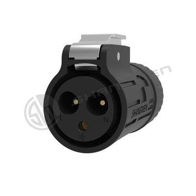 Conector de energia IP67 de 3 pines preto Conectores de áudio e vídeo de 3 núcleos