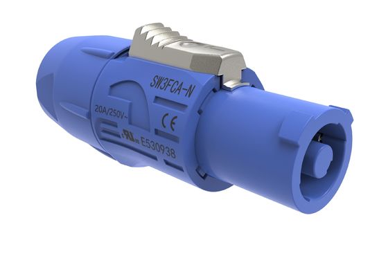 3 condutor conector elétrico circular 250V 20A conector de energia feminino