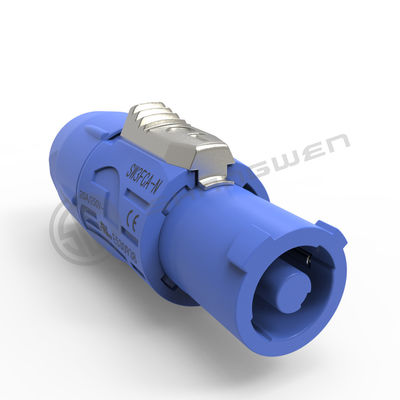 Conector de energia circular estável 3 pines Powercon masculino para interior