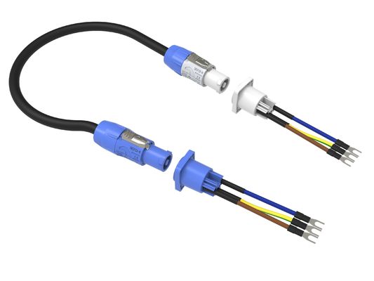 Conector AC Powercon de 250 V Conector de tomada feminina Ip44 para ecrã LED