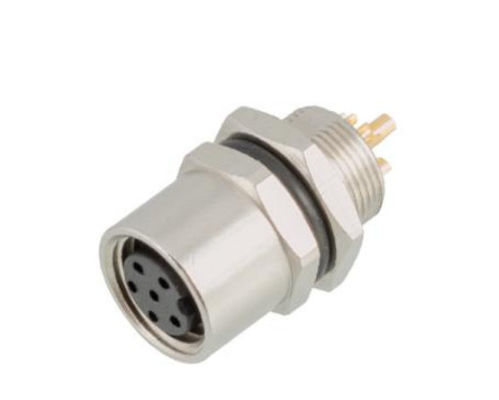 IP67 Impotente Industrial M8 Fêmea Socket com montagem frontal e 3/4pin terminal de parafuso