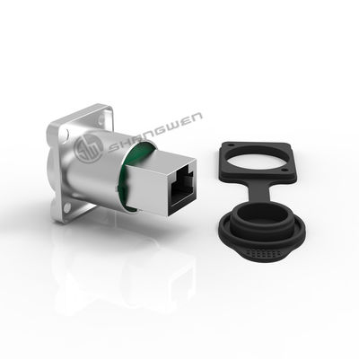 Conector feminino industrial à prova d'água Rj45 para chassi industrial exterior