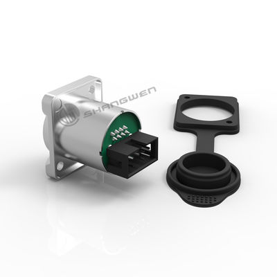 Conector de chassis Ethernet industrial Conector feminino de água à prova de água Rj45 para exterior