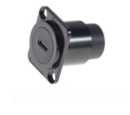 Conector de dados quadrado de liga de zinco USB TIPO C Conector de dados de áudio à prova de poeira para acessórios eletrônicos industriais