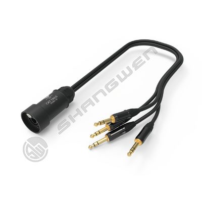 4 canais XLR Jack macho Conector Stereo Plug cabo de extensão de áudio RJ45 cabos de adaptador de rede blindado