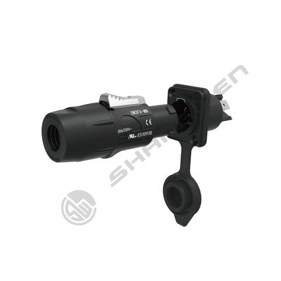 IP65 Outdoor Panel Mount Power Socket 3-Pin Male Audio Connector com Display LED 20A Chassis Socket para Soluções de Potência de Áudio