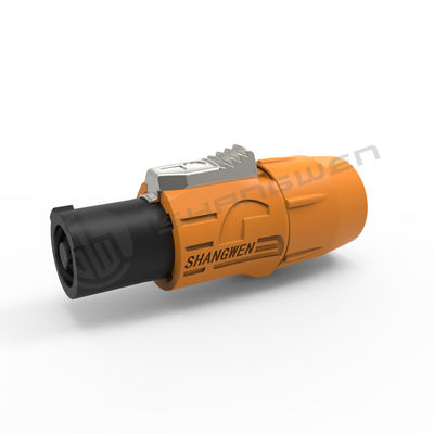IP65 Triple Core Male Connector Outdoor LED Display Powerkon Industrial Aviation Plug Socket Port de entrada de energia à prova de água