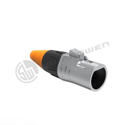 Metal exterior IP65 IP67 Impermeável RJ45 Conector sinal Feminino Homem Ethernet Chassis Conector de cabo de fibra óptica Ethernet
