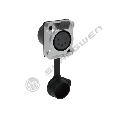 Acessórios Eletrônicos Industriais Impermeável 5 Pins XLR Jack Feminino Conector de Montagem de Painel com Jaqueta de Borracha Selada