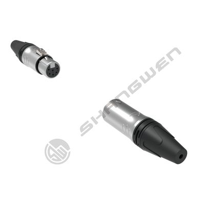 Conectores de áudio-vídeo XLR de 6 polos para áudio e vídeo profissionais