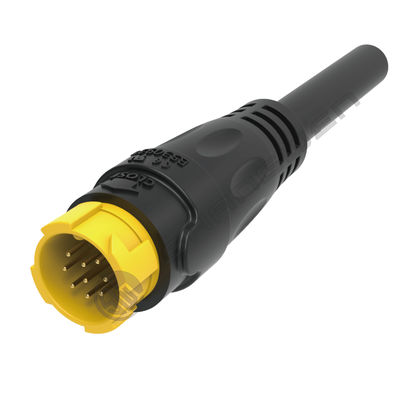 M19 Conector 9pin Amarelo 5A Soldador Superformado Alumínio Ligação Shell Nylon IP67