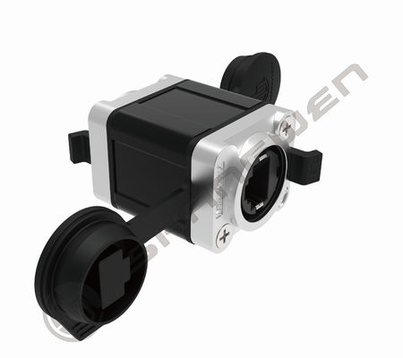 Conectores externos à prova d'água Ethercon RJ45 Adaptador feminino para rede Cat5e Conector de extensão de cabo Ethernet