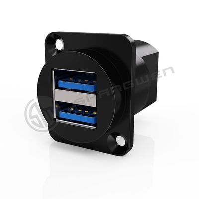 Conector de cabo de dados 9Pin blindado à prova de poeira dupla porta USB Tipo A / B 3.0 Custom comprimento plástico ABS caixa de cobre para áudio