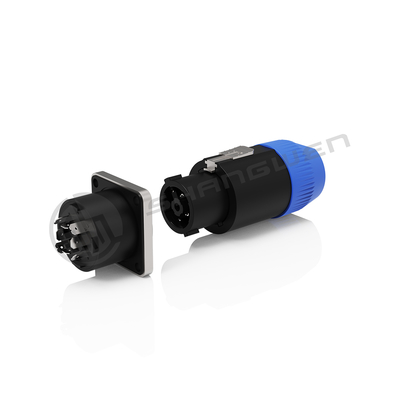 Acessórios Eletrônicos Industriais Conector de 8 pinos de plástico prateado para áudio e vídeo Eletrônicos Liga de latão Conector feminino 30A