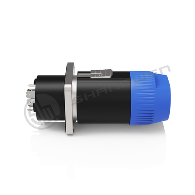 Conector Fêmea Redondo para Cabo com Trava e Terminais de Parafuso Personalizados em Metal IP40, 40A 50A 8 Pinos, Conector de Alto-falante OEM ODM