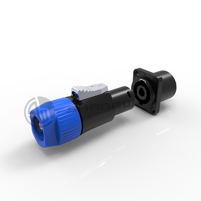 Conector Speakon Fêmea à Prova D'água para Alto-falante com Caixa Metálica por Atacado, Plugue Speakon para Cabo de Alto-falante 4 Pinos, Conector Fêmea de 4 Pólos e 4 Pinos