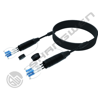 Tambor de Cabo de Fibra Óptica Impermeável TPU Monomodo para Rede Externa de 50M com Conectores LC-LC OM2/OM3/OM4