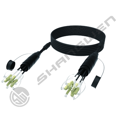 Carretel de Cabo de Fibra Óptica Portátil para Rede com Conectores SC/LC/FC e Tambor de Cabo Multimodo OM2/OM3/OM4 de 4/6/8 Fios