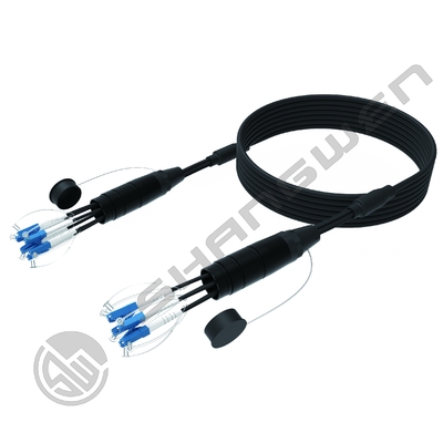 Cabos de comunicação LC SC FC TPU à prova d'água LC-LC Singlemode Armored PDLC Cabo Patch de fibra óptica Carretel 4/6/8 núcleos