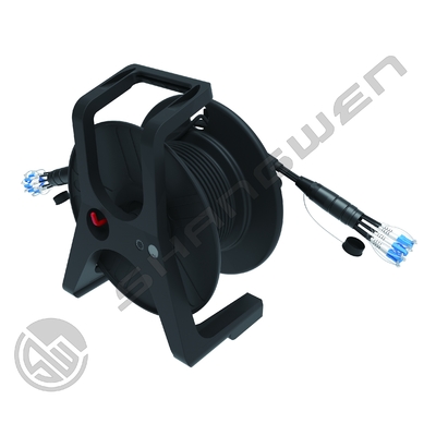 Negro 4/6/8 Núcleos Outdoor Blindado PDLC LC SC FC Singlemode 4Fibras 6Cores 8 Fibras Opção Medidores Patch Cord Bundle Reel Drum