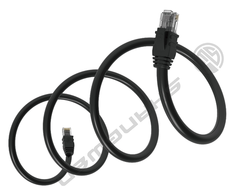 26awg Preto UTP Cat5e Cable de rede Patch Cord 4 pares Cable LAN Cat5e