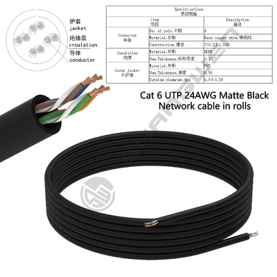 High-Speed Cat6 UTP Cable Patch Cord 305m 4-Pair 30AWG Stranded Copper Ethernet Cable with PVC LSZH Jacket for Outdoor Use