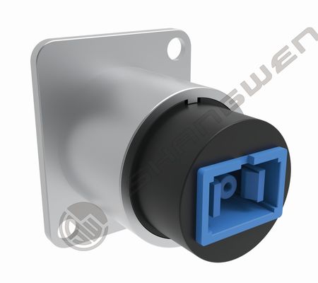 D-Size Silver SC Fiber Optic Panel Mount Coupler Fixed Adapter for Single Mode Network Female to Female SC USB Coupler