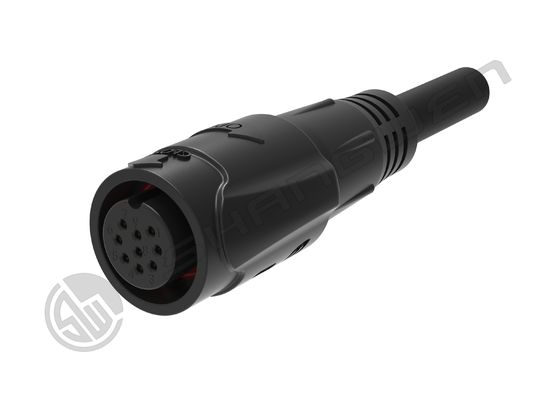 M19 Series Power Cable Push-pull Self-locking Black Connection Industrial 9 Pin Female Male Plug signal Connector