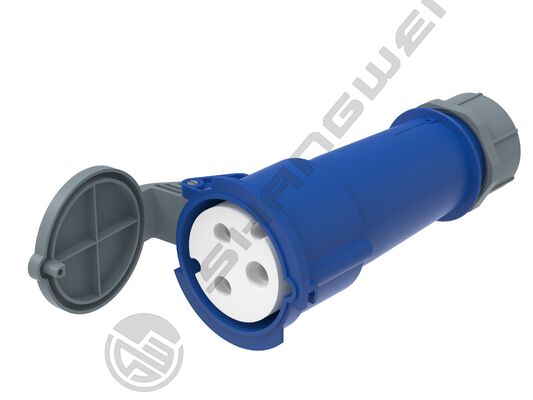 Industrial 3 Pin Connector 32A 220V-250V 50/60Hz 3P 6h 2P+E IP44 CEE/IEC IP44 Waterproof Aviation Female Industrial Connector