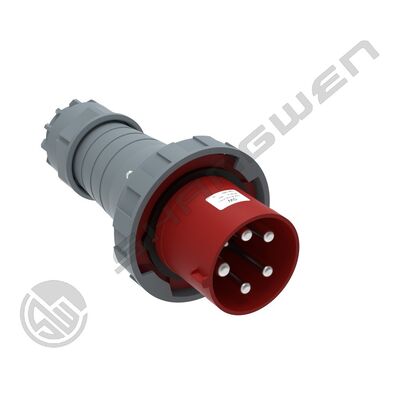 Plugue Industrial CEE IP67 125A 415v Plugue Móvel 5 pinos Conector de Tomada Industrial Conector à Prova D'água para Exterior